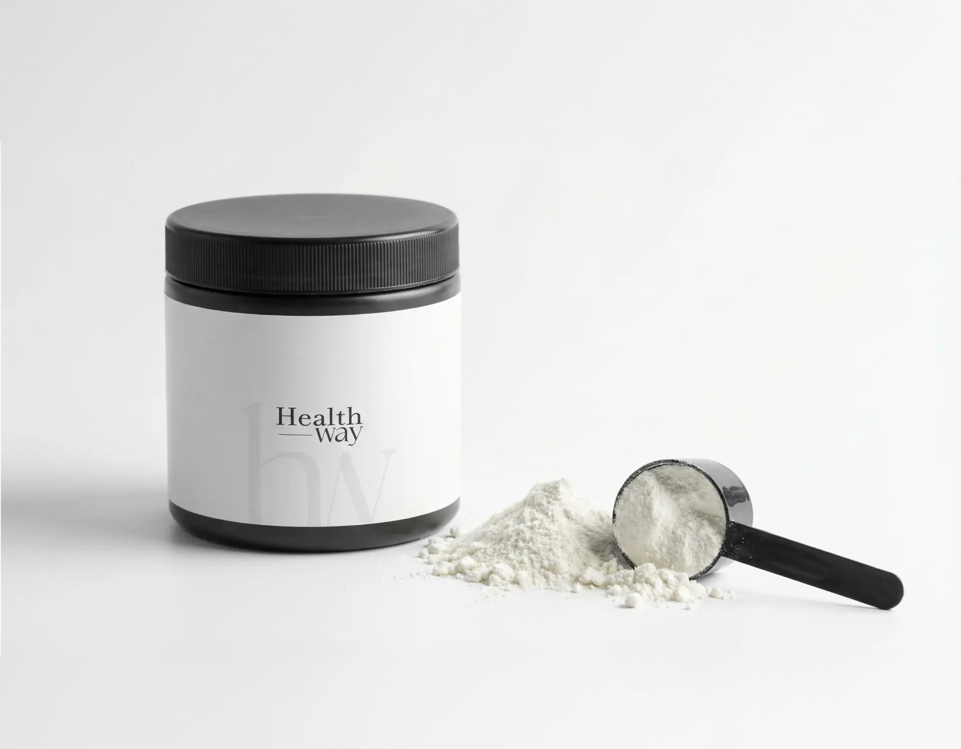 Pote Health Way com pó e dosador